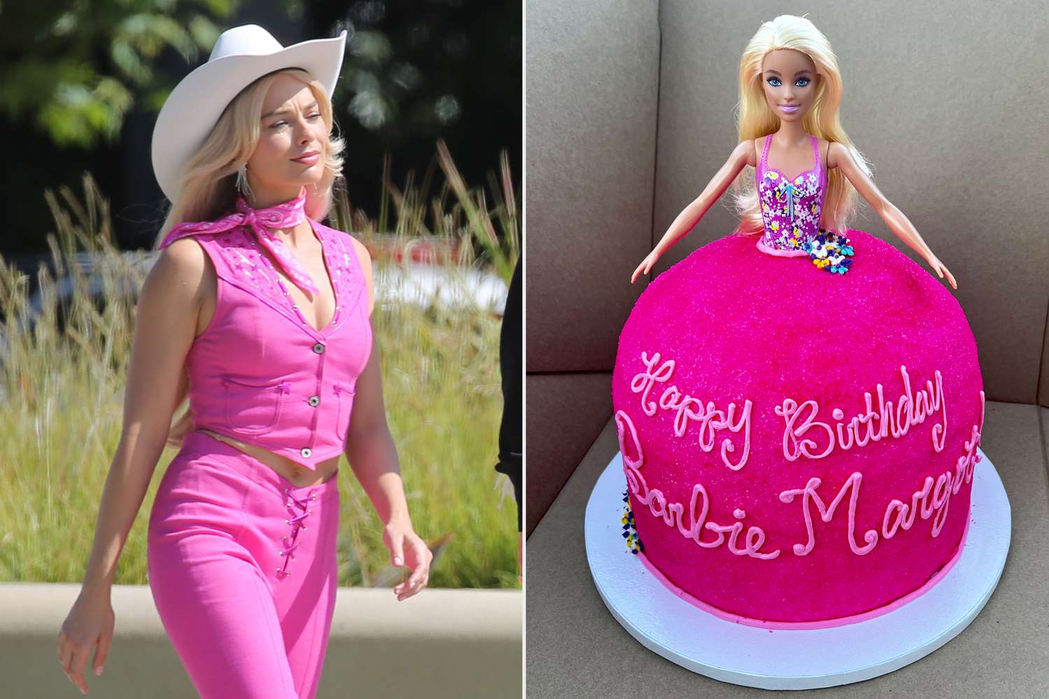 Margot Robbie Celebrates 32nd Birthday on Set of Barbie Movie