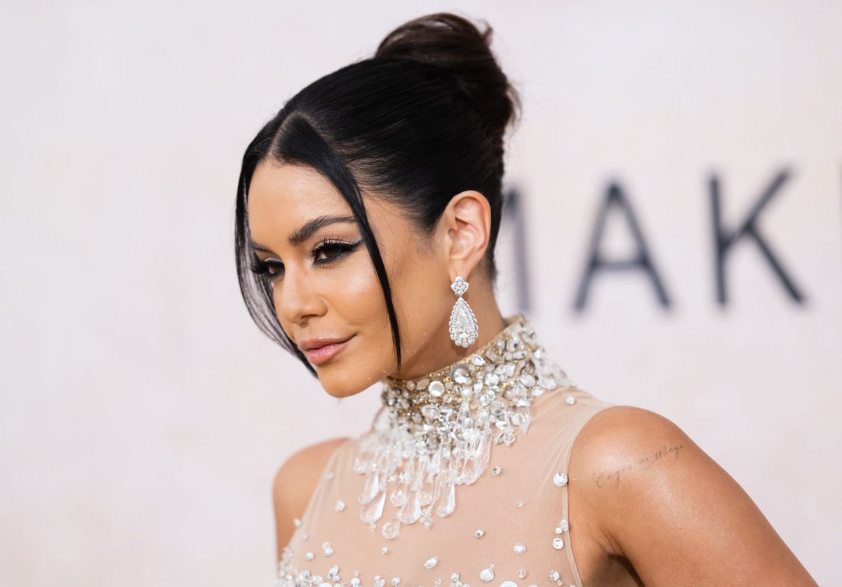 Vanessa Hudgens Arrived at Cannes Wearing a Sheer Gown With a Built-In Necklace