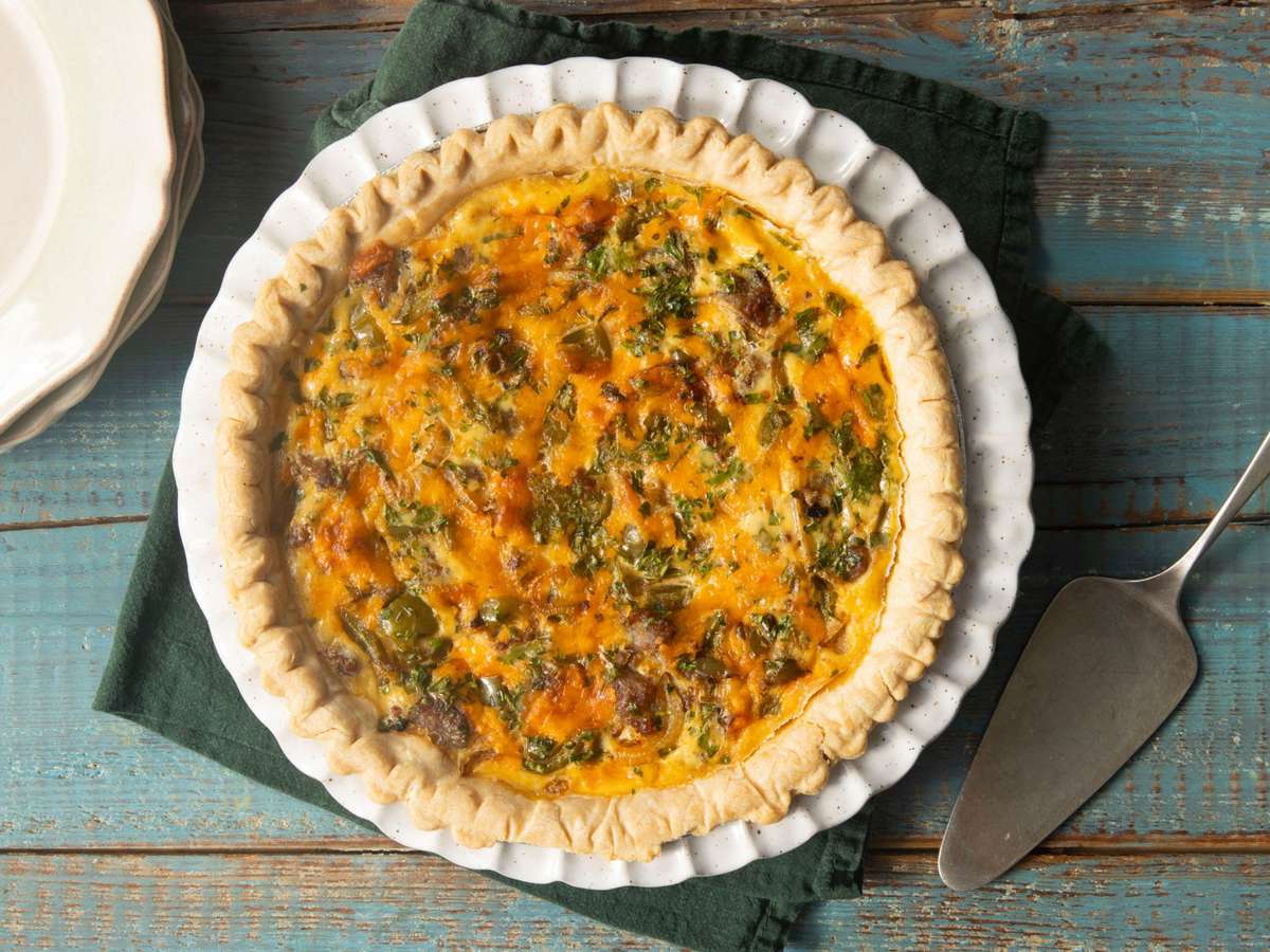 Cheese-and-Sausage Quiche Recipe | Southern Living
