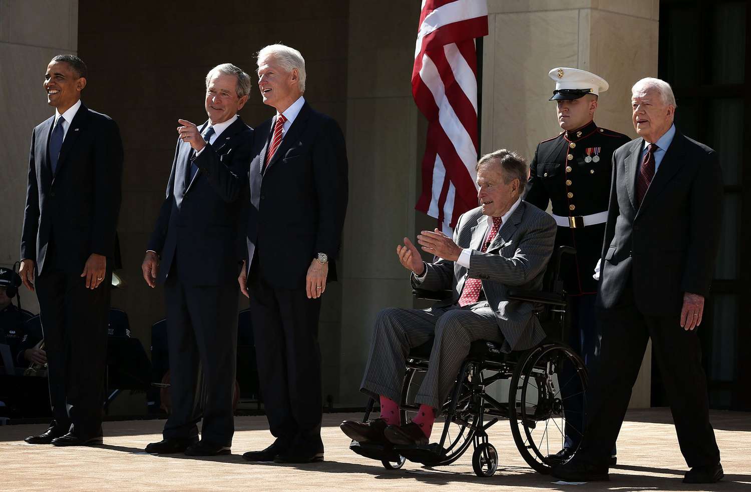 Carter George W Bush Barack Obama RARE 5 Presidents Group PHOTO Bill Clinton 