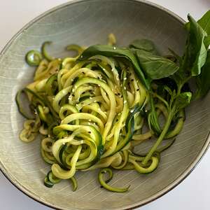 Zucchini Noodles with Basil, Lime, and Ginger