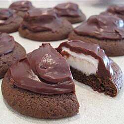 Chocolate Frosted Marshmallow Cookies