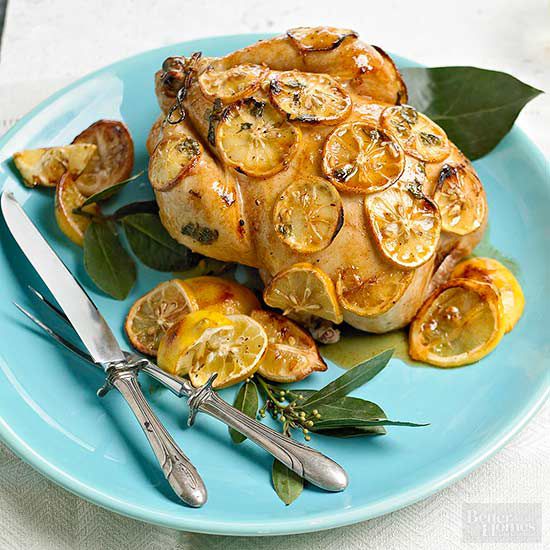 Roast Chicken with Fiery Lemon Glaze