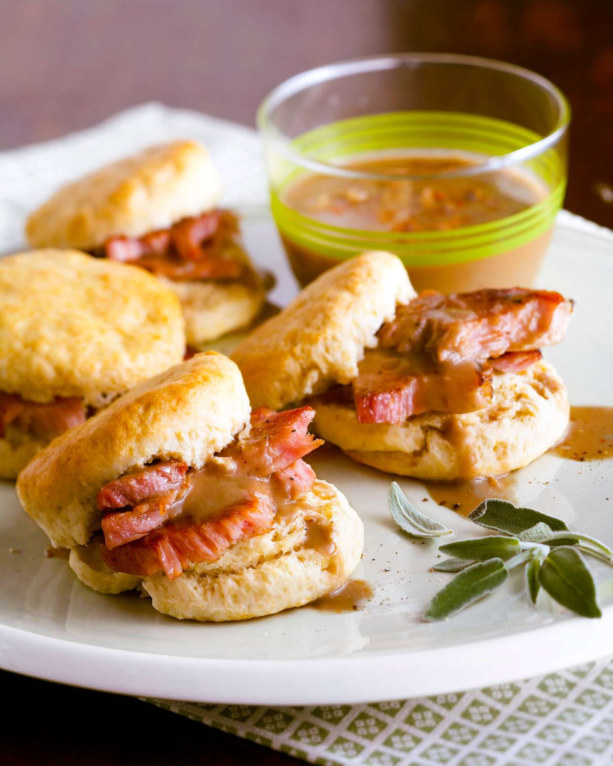Ham on Biscuits with Red-Eye Gravy