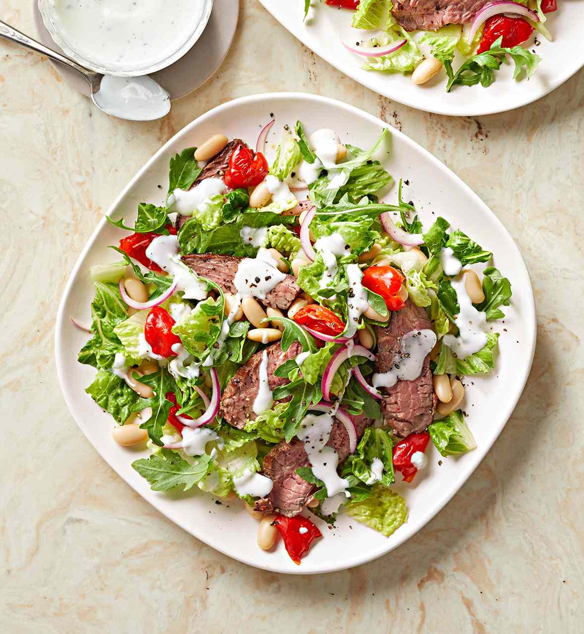Steak Salad with White Beans and Peppers