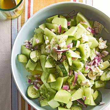 Cucumber-Honeydew Salad with Feta