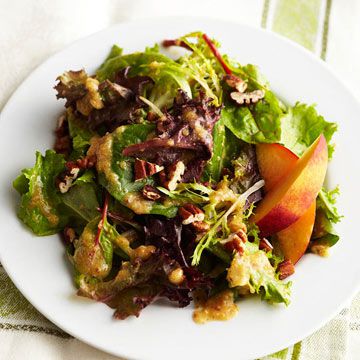 Peach Pecan Vinaigrette with Spring Green Salad