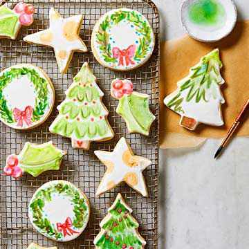 Old-Fashioned Sugar Cookies with Watercolor Icing