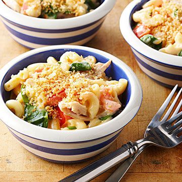 Chicken, Tomato and Spinach Mac and Cheese