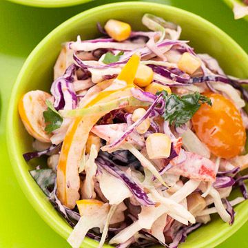 Mexican Coleslaw with Creamy Salsa Dressing