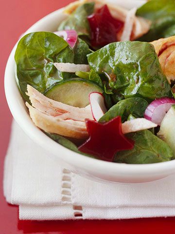 Cranberry-Turkey Spinach Salad