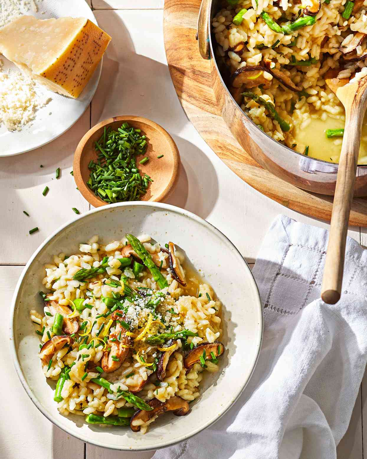 Risotto with Asparagus and Shiitakes