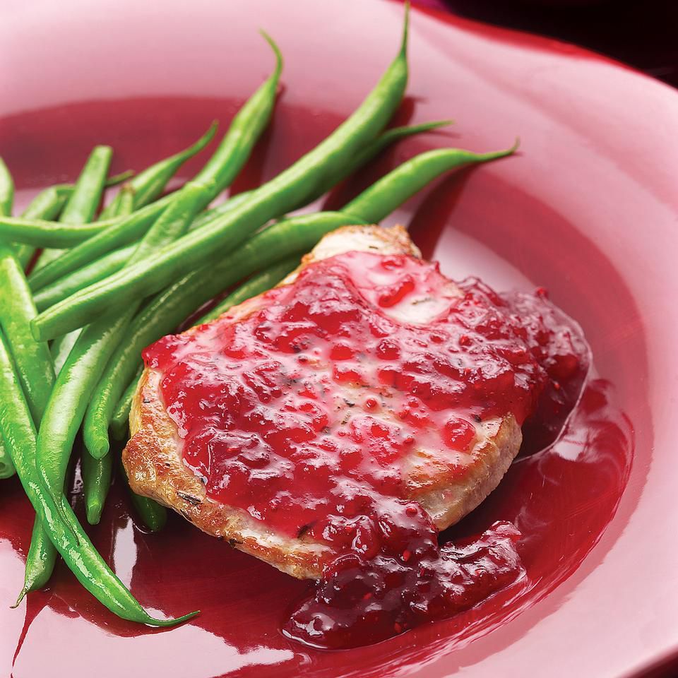 Easy Pork Chop Saute with Cranberries