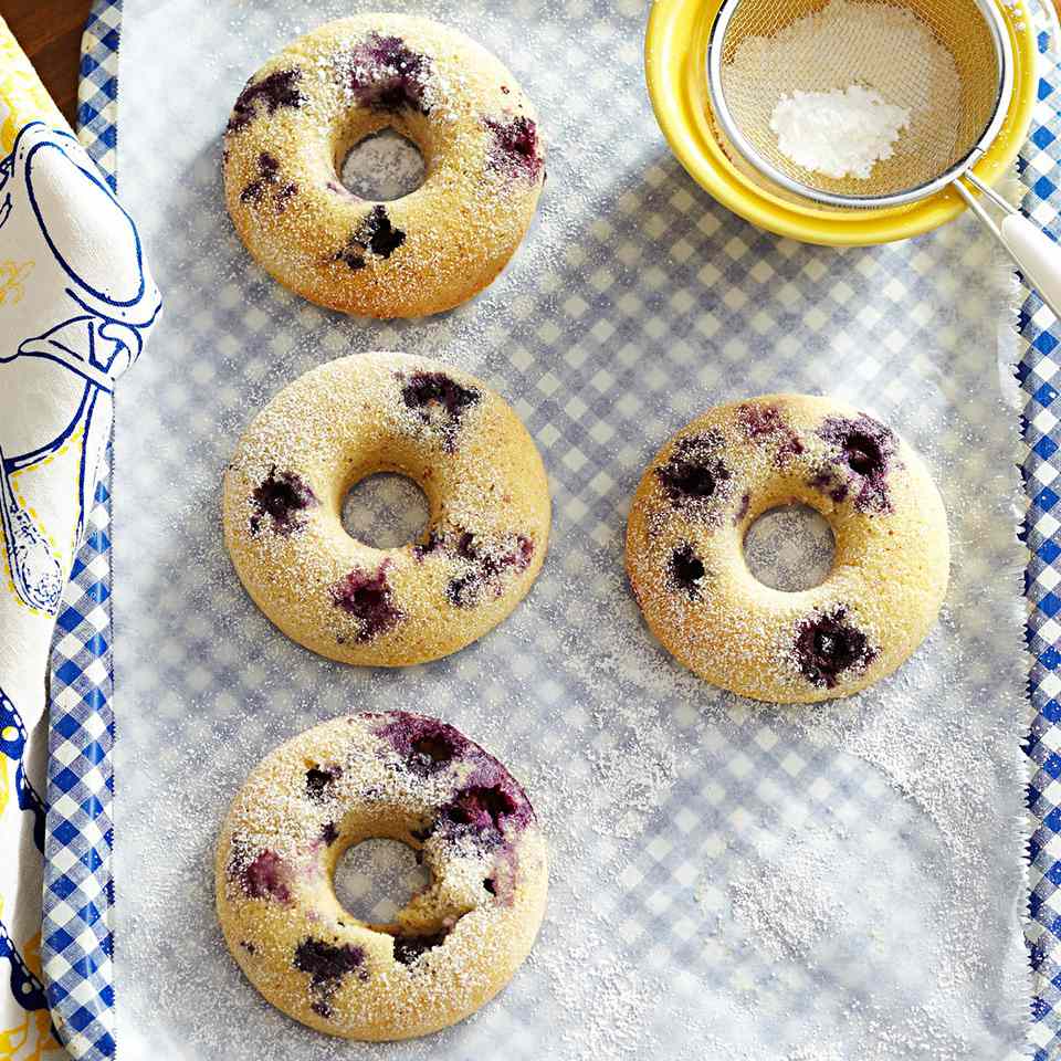 Gluten-Free Blueberry-Lemon Doughnuts