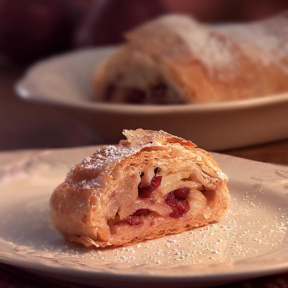 Pear & Dried Cranberry Strudel