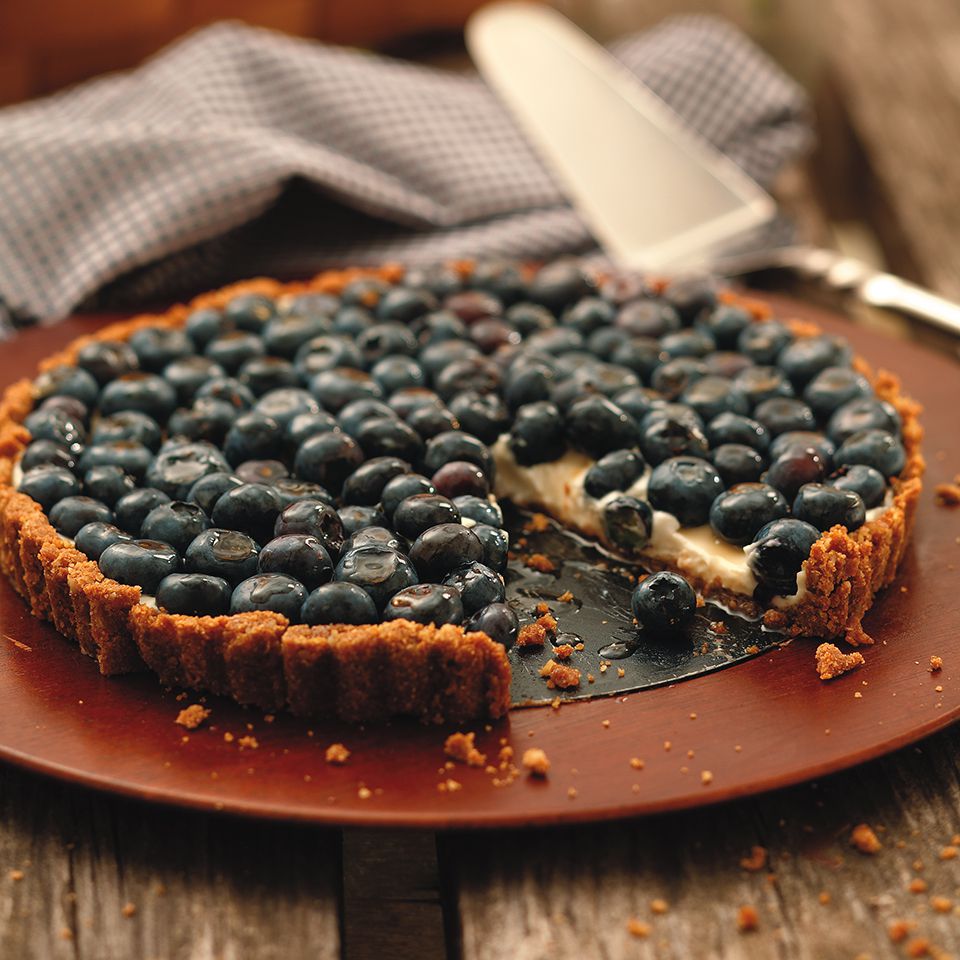 Blueberry Tart with Walnut Crust