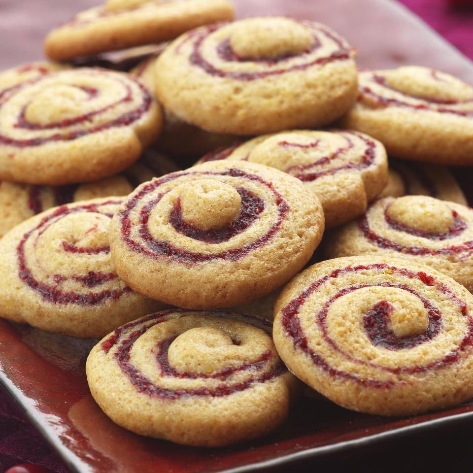 Cranberry-Honey Spice Pinwheel Cookies
