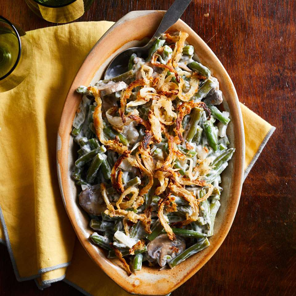 Slow-Cooker Green Bean Casserole with Crispy Onions