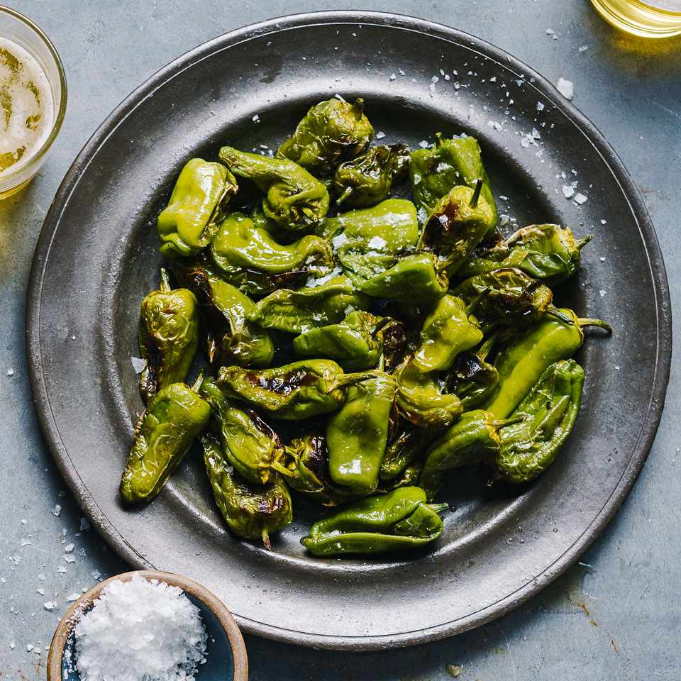 Grilled Padrón Peppers with Sherry