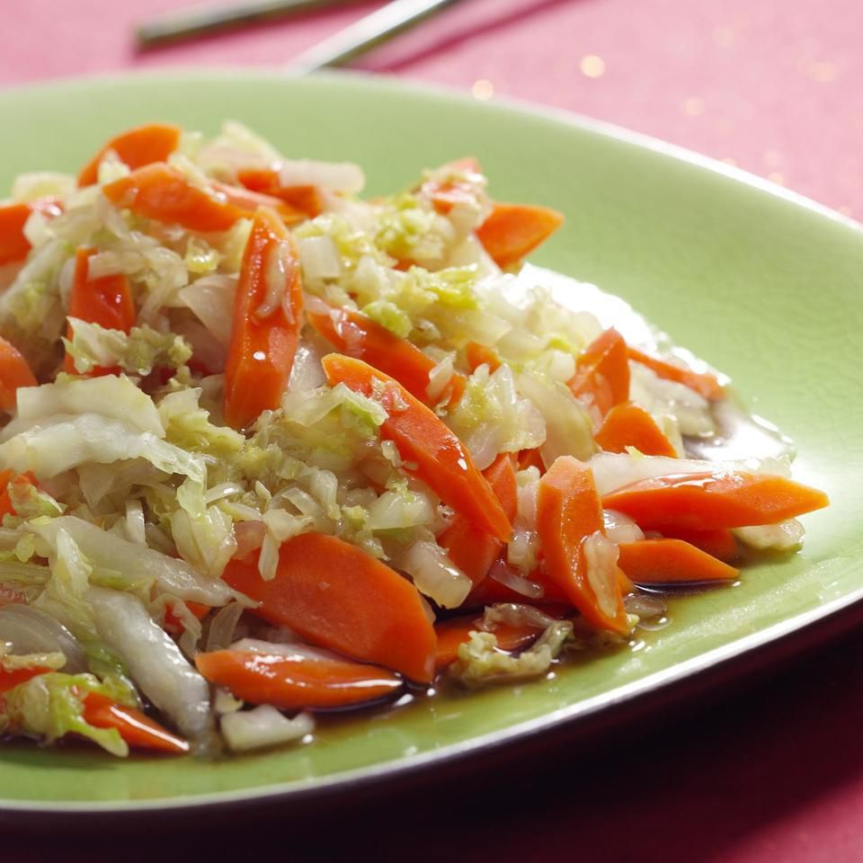 Napa Cabbage & Carrots with Rice Wine-Oyster Sauce