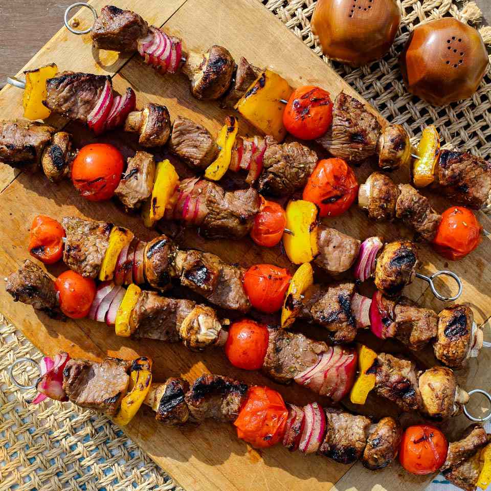 Grilled Beef & Vegetable Kebabs