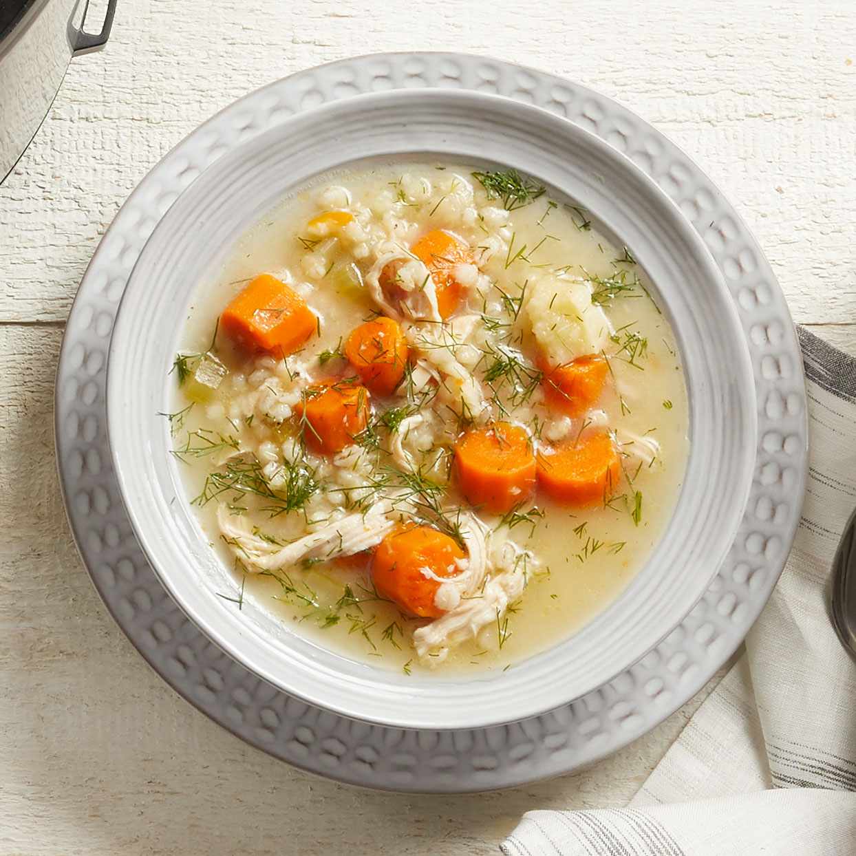 Instant Pot Chicken Soup with Root Vegetables & Barley