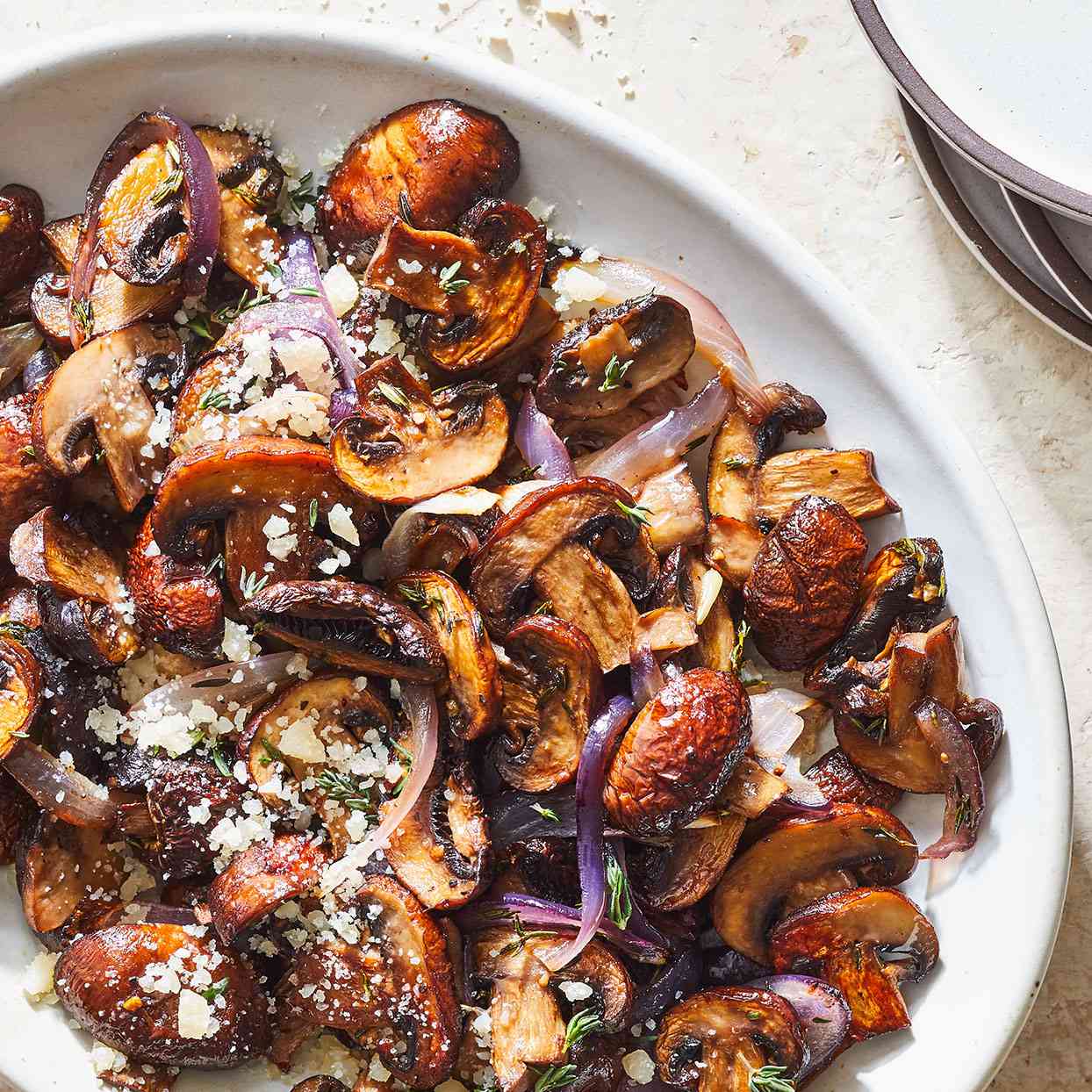 Roasted Mushrooms with Brown Butter & Parmesan