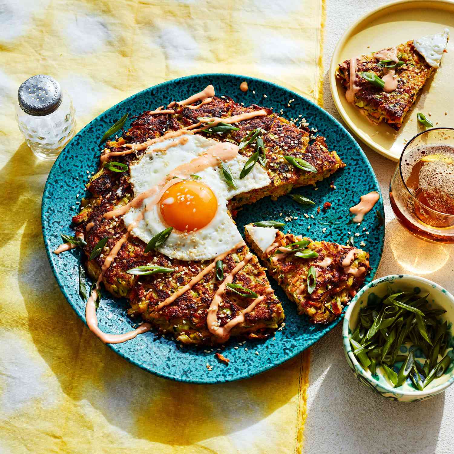 Veggie-Packed Okonomiyaki (Japanese Pancake)