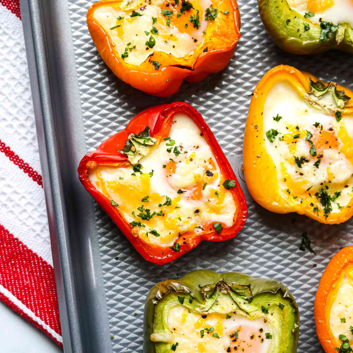 3-Ingredient Bell Pepper & Cheese Egg Cups