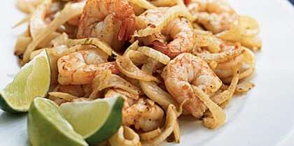 Shrimp and Fennel in Hot Garlic Sauce
