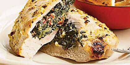Pork Chops Stuffed with Feta and Spinach Recipe