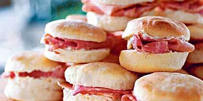 Ham-Stuffed Biscuits With Mustard Butter Recipe