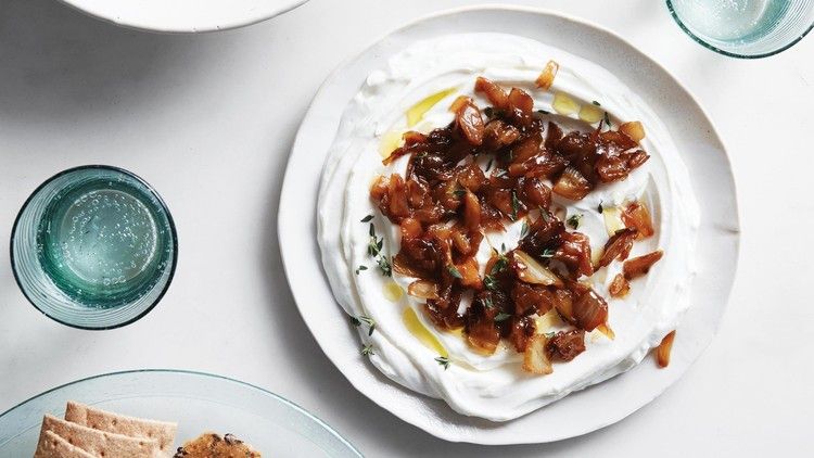Labneh Dip with Caramelized Onions and Fennel Recipe