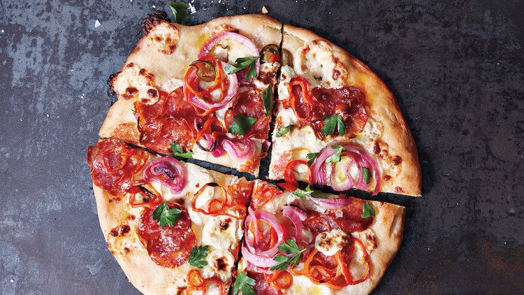 White Pizza with Pickled Onions and Peppers Recipe | Martha Stewart