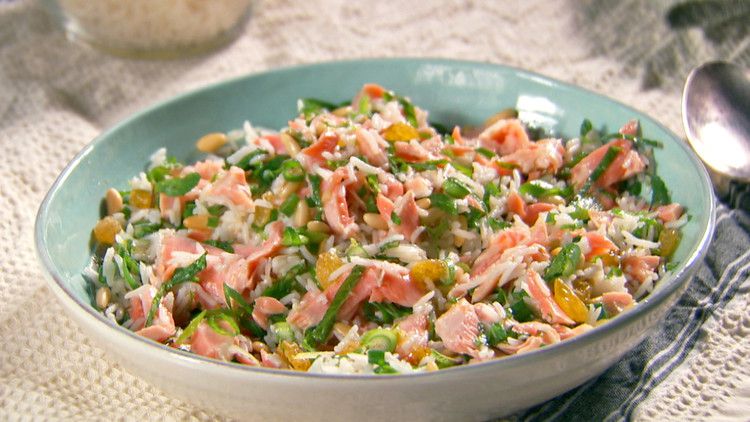 Tangy-Sweet Salmon and Rice Salad Recipe | Martha Stewart
