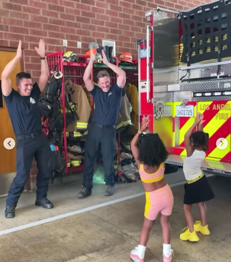 Khloé Kardashian Shows Daughter True and Niece Dream Dancing with Firefighters During Annual Visit