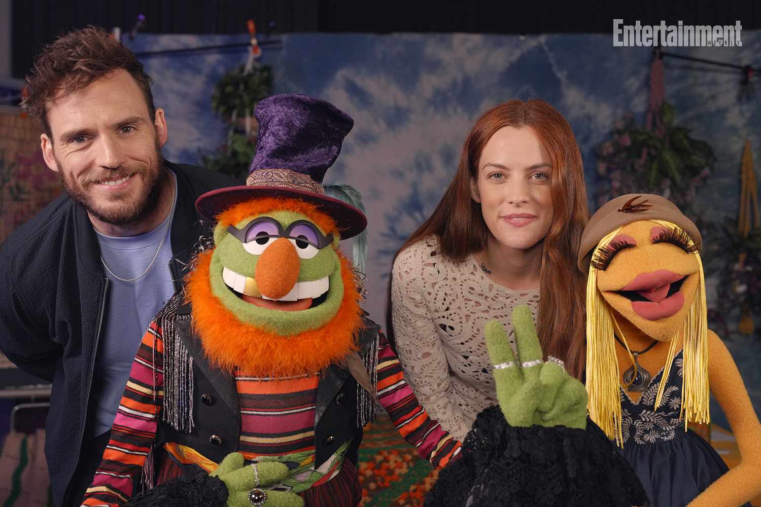 Sam Claflin and Riley Keough interview ‘The Muppets Mayhem’