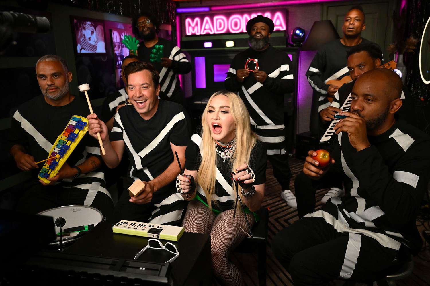 Watch Madonna and Jimmy Fallon make 'Music' in 'Classroom Instruments'