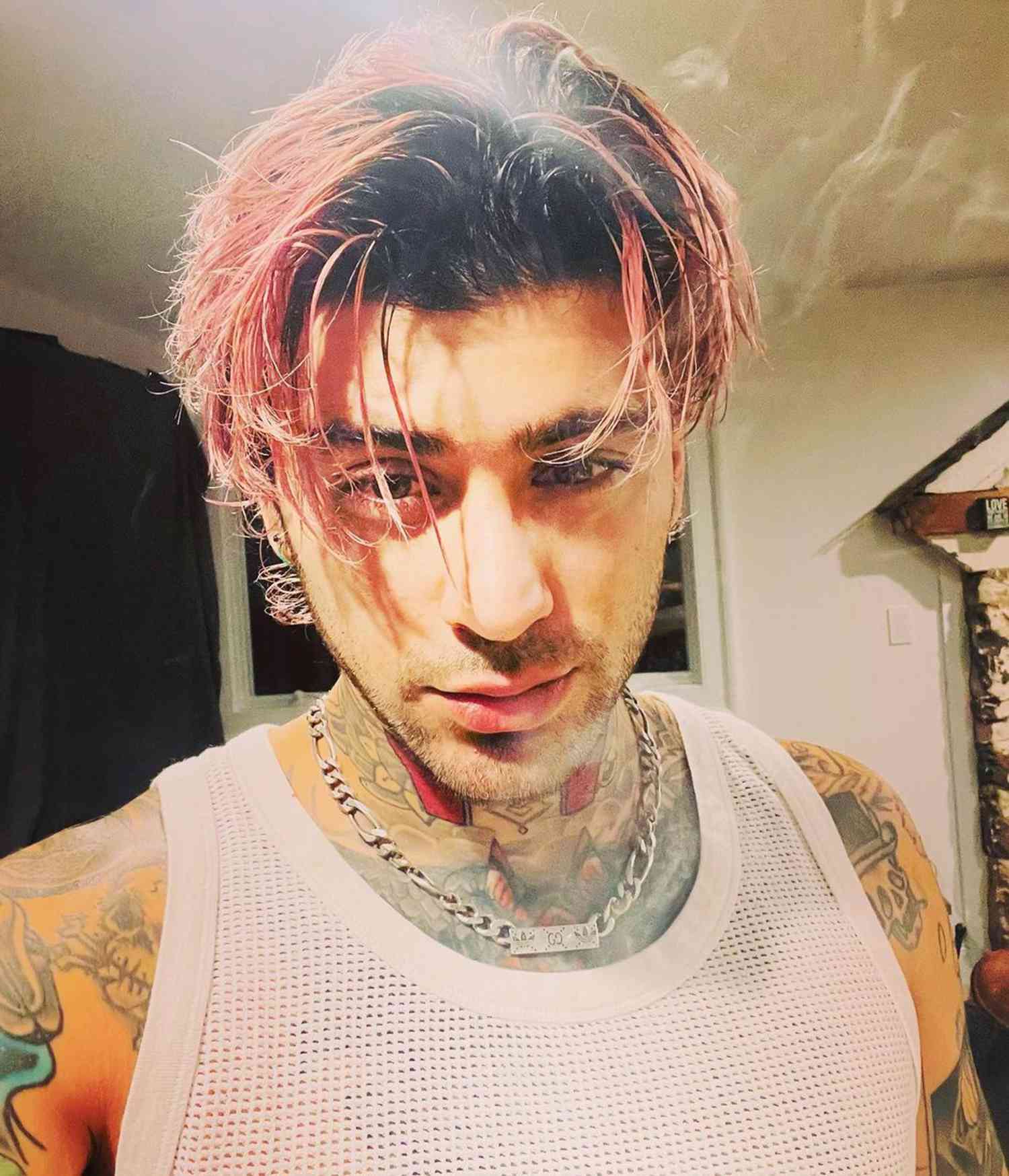 Zayn Malik Debuts Shaggy Pastel Pink Hair in Smoldering New Instagram Selfie