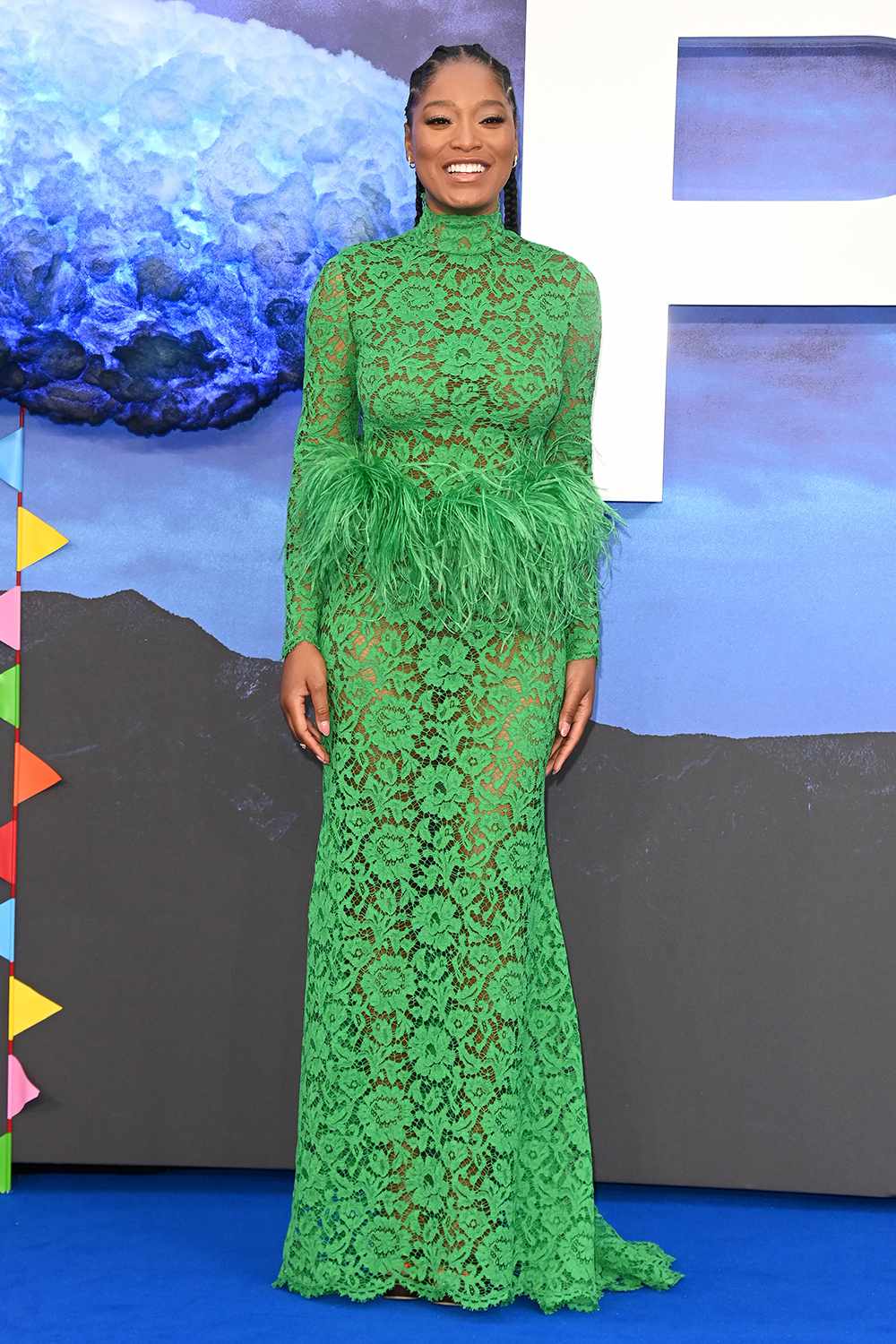 Keke Palmer Makes a Case for Head-to-Toe Green Lace at Nope London Premiere — See the Pics!