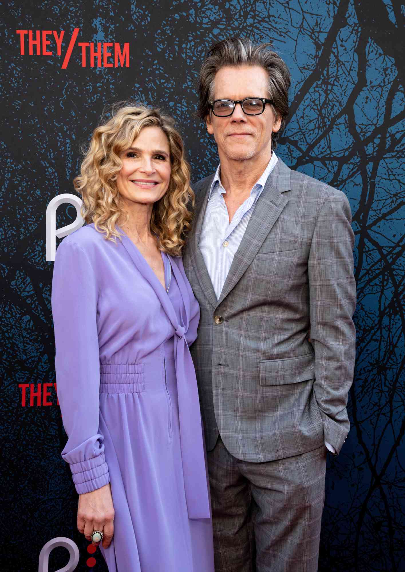 Actors Kyra Sedgwick (L) and Kevin Bacon attend the 2022 Outfest Los Angeles LGBTQ+ Film Festival closing night 