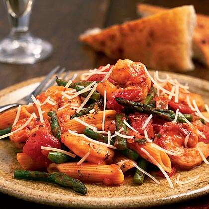 Shrimp, Asparagus, and Penne Pasta Recipe | MyRecipes