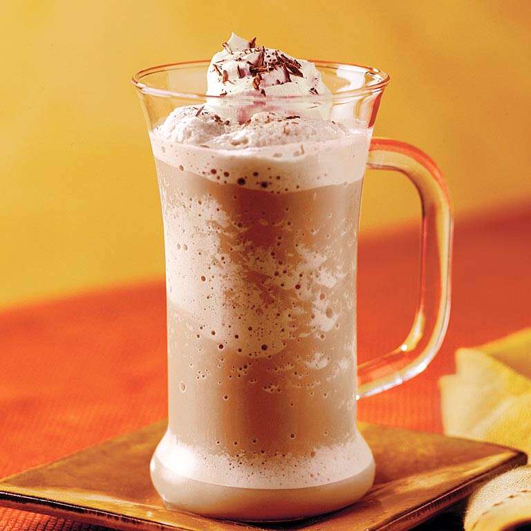 Ice Blended Mocha Frappe Coffee Drink