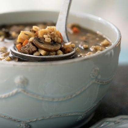 Mushroom Beef Barley Soup with Flanken - Hearty Deli-Style Soup Recipe