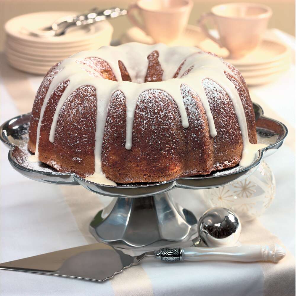 Gingerbread Bundt Cake (with Eggnog Whipped Cream) - A Beautiful Plate