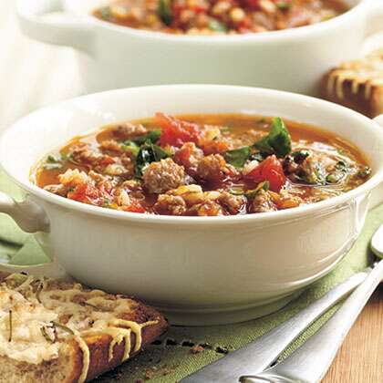 Sausage, Vegetable, and Barley Stew