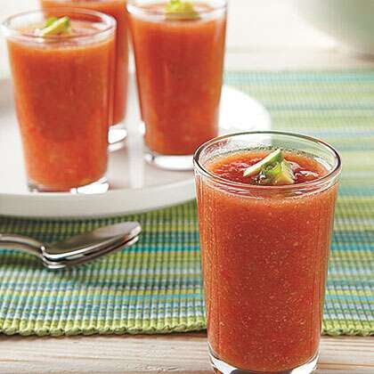 shots de soupe gaspacho