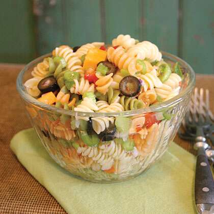 Rainbow Pasta Salad Recipe | MyRecipes