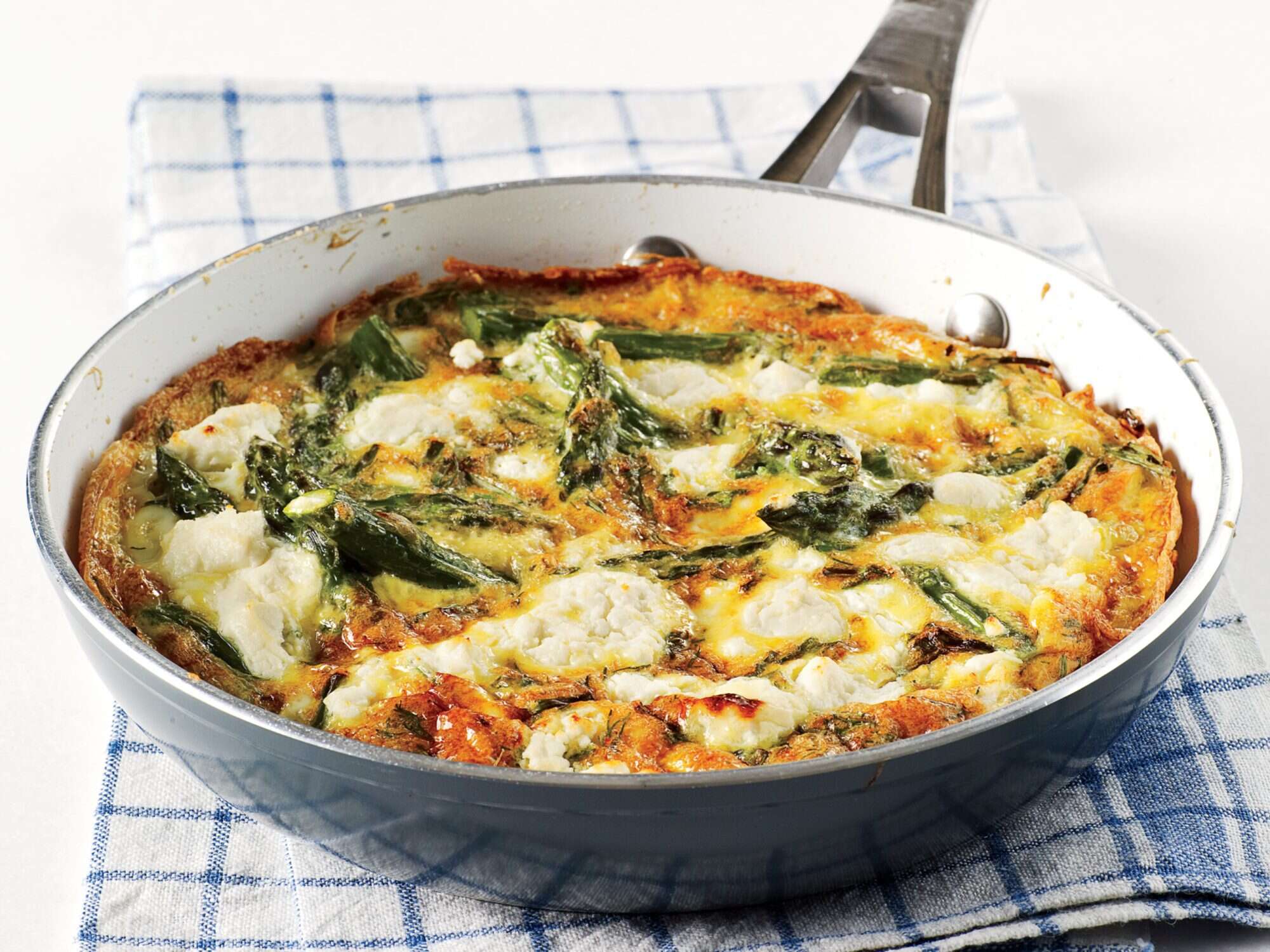 Electric Skillet Vegetable and Goat Cheese Frittata - In the Kitch