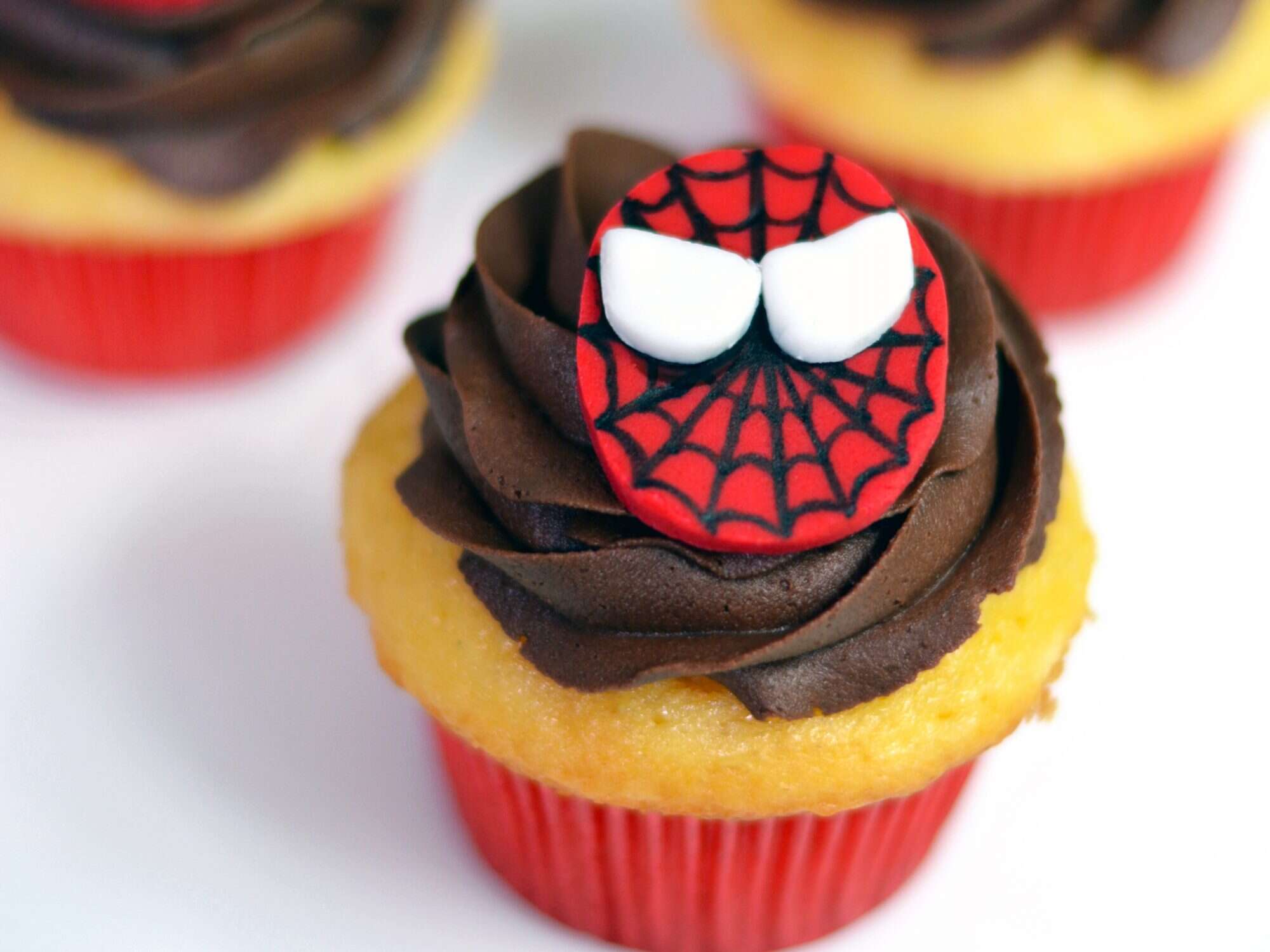 Spiderman Cupcakes Recipe | MyRecipes
